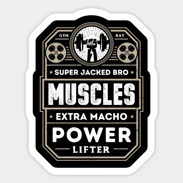 Super Jacked Bro Sticker by barrettbiggers